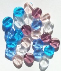 25 12mm Twisted Disk Bead Mix